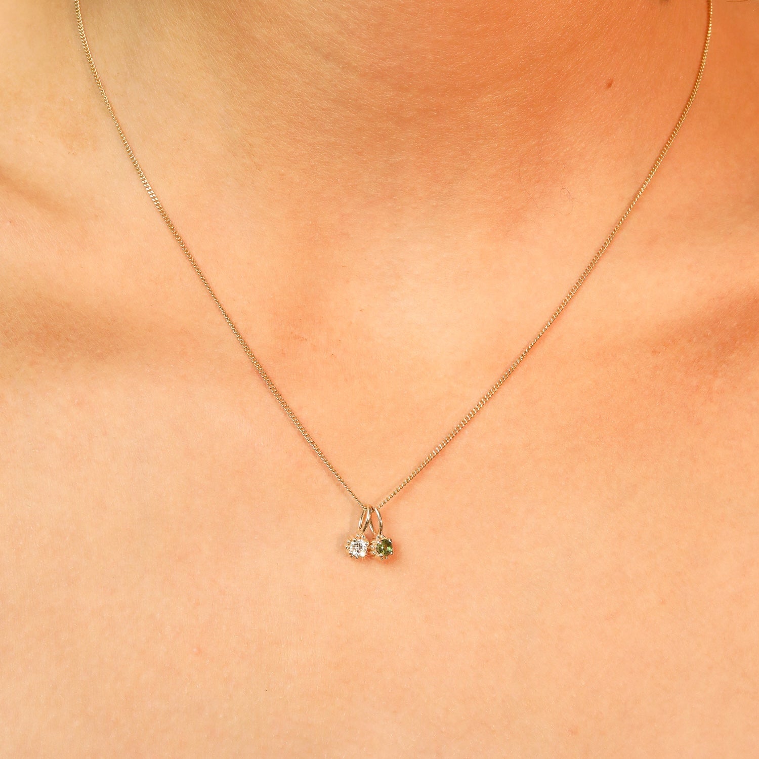 Ally Green Tourmaline pendant | 9K